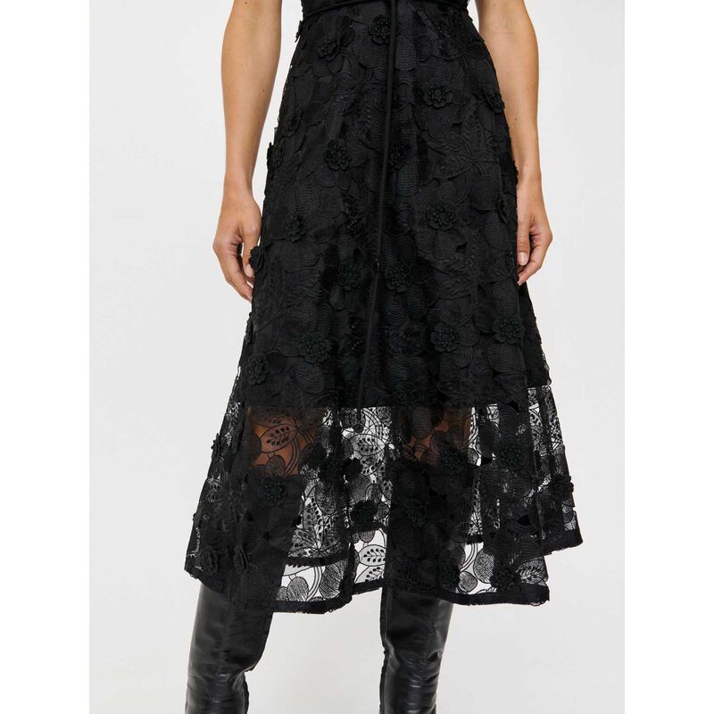 Veronika Maine 3D Embroidered Organza Midi Dress image number 2